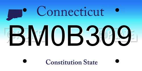 BM0B309 Connecticut License Plate