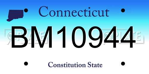 BM10944 Connecticut License Plate