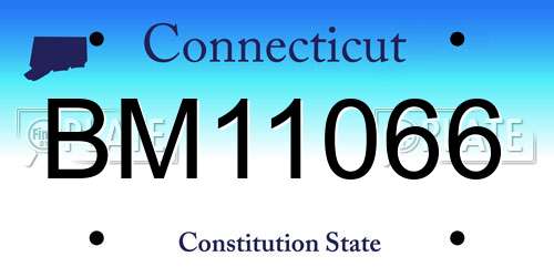 BM11066 Connecticut License Plate