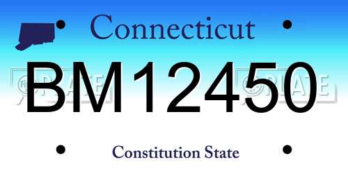 BM12450 Connecticut License Plate