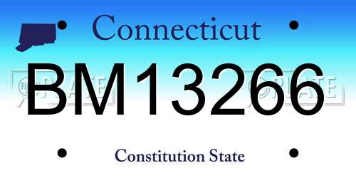 BM13266 Connecticut License Plate