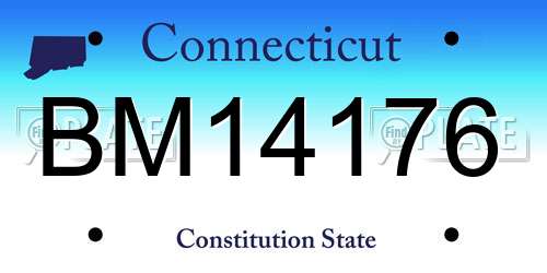 BM14176 Connecticut License Plate