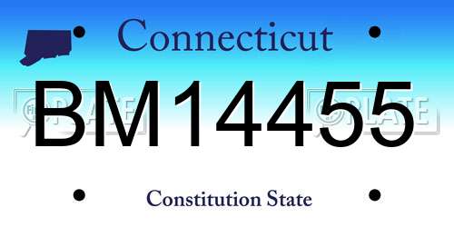 BM14455 Connecticut License Plate