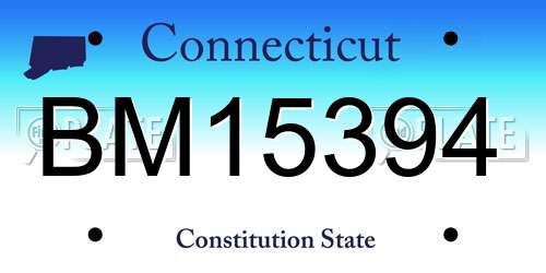 BM15394 Connecticut License Plate