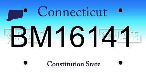 BM16141 Connecticut License Plate