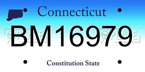 BM16979 Connecticut License Plate