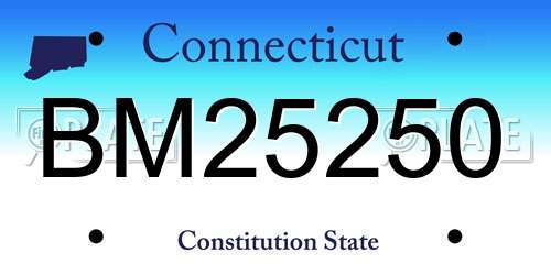 BM25250 Connecticut License Plate