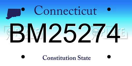 BM25274 Connecticut License Plate