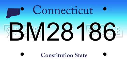 BM28186 Connecticut License Plate