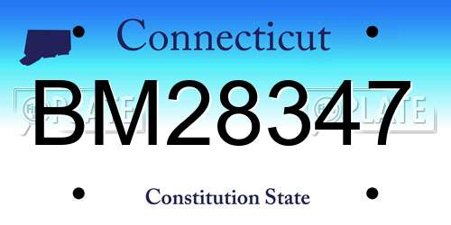 BM28347 Connecticut License Plate
