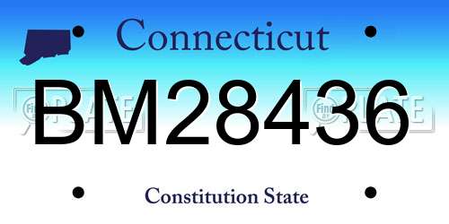 BM28436 Connecticut License Plate