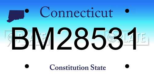 BM28531 Connecticut License Plate