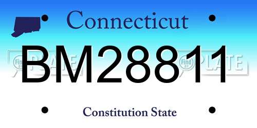 BM28811 Connecticut License Plate
