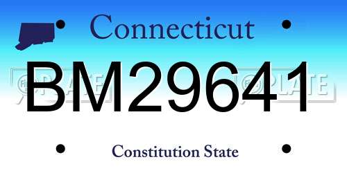 BM29641 Connecticut License Plate