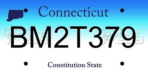 BM2T379 Connecticut License Plate