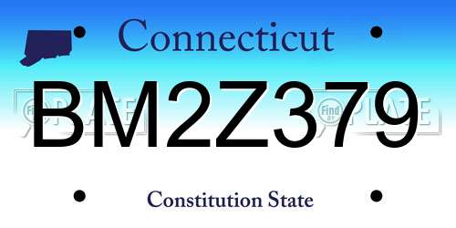 BM2Z379 Connecticut License Plate