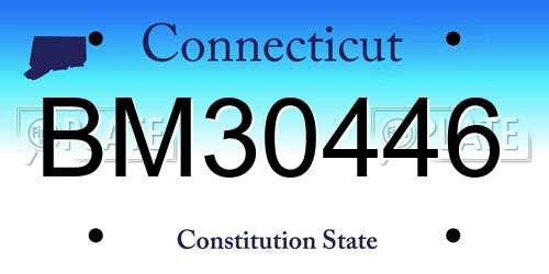 BM30446 Connecticut License Plate
