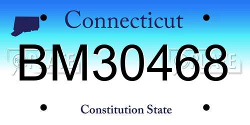 BM30468 Connecticut License Plate