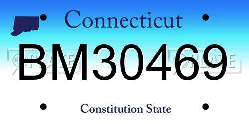 BM30469 Connecticut License Plate