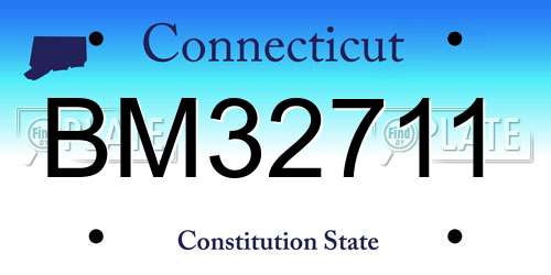 BM32711 Connecticut License Plate