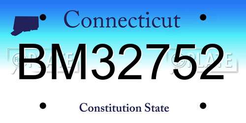 BM32752 Connecticut License Plate