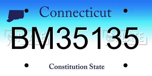 BM35135 Connecticut License Plate