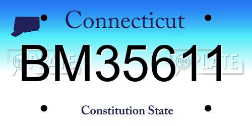 BM35611 Connecticut License Plate