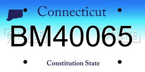 BM40065 Connecticut License Plate