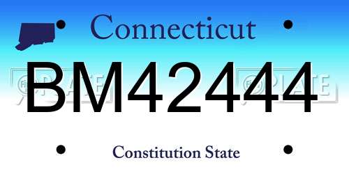 BM42444 Connecticut License Plate