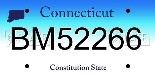 BM52266 Connecticut License Plate