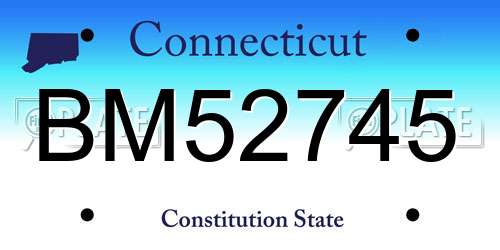 BM52745 Connecticut License Plate