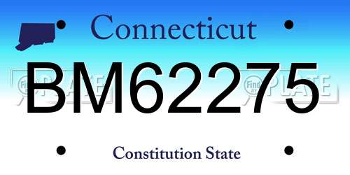 BM62275 Connecticut License Plate
