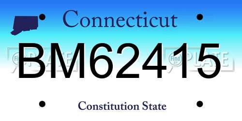 BM62415 Connecticut License Plate