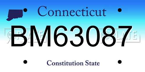 BM63087 Connecticut License Plate