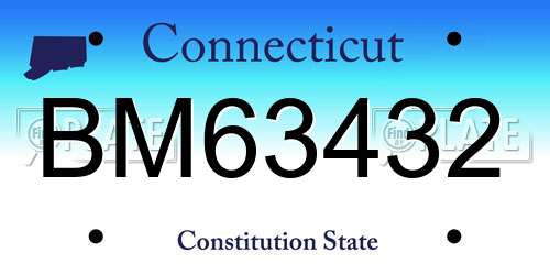 BM63432 Connecticut License Plate