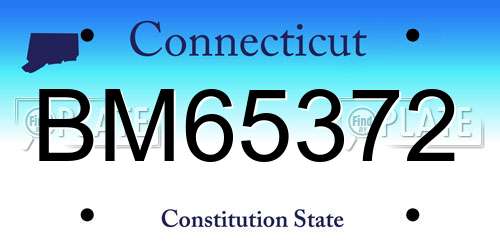 BM65372 Connecticut License Plate