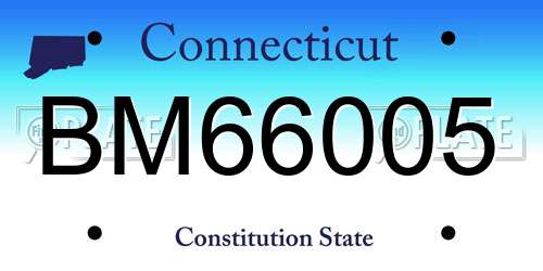 BM66005 Connecticut License Plate