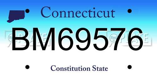 BM69576 Connecticut License Plate
