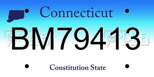 BM79413 Connecticut License Plate