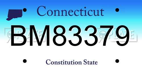 BM83379 Connecticut License Plate