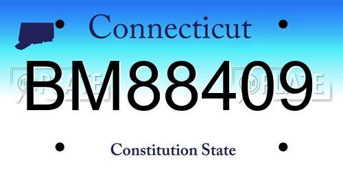 BM88409 Connecticut License Plate