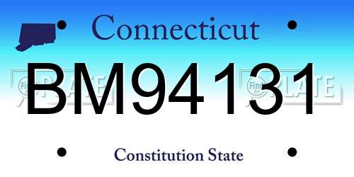 BM94131 Connecticut License Plate