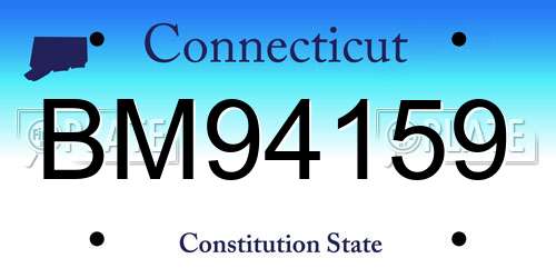 BM94159 Connecticut License Plate