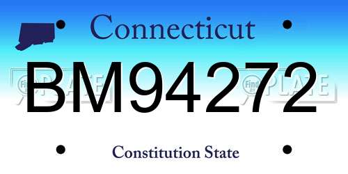 BM94272 Connecticut License Plate
