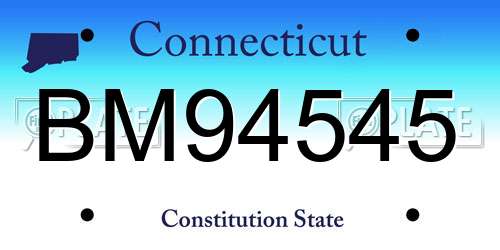 BM94545 Connecticut License Plate