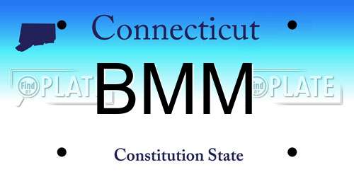 BMM Connecticut License Plate