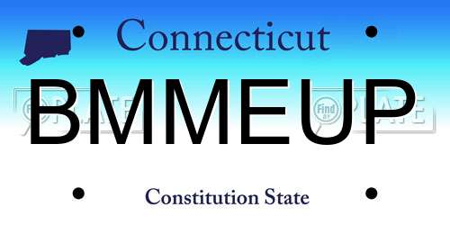 BMMEUP Connecticut License Plate