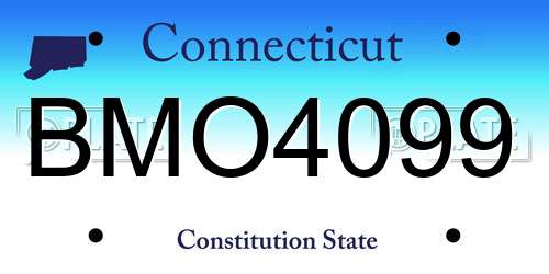 BMO4099 Connecticut License Plate