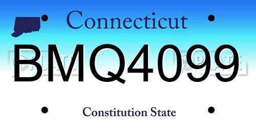 BMQ4099 Connecticut License Plate