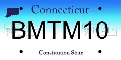 BMTM10 Connecticut License Plate